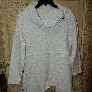 Soft Surroundings Cowl Neck Tweed Top Shirt Size M (MM-14)